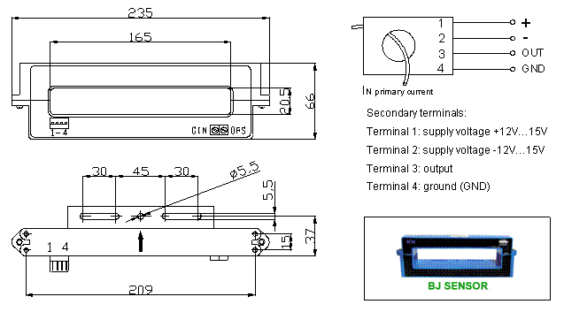   DC current transducer CHZ-1000AY0